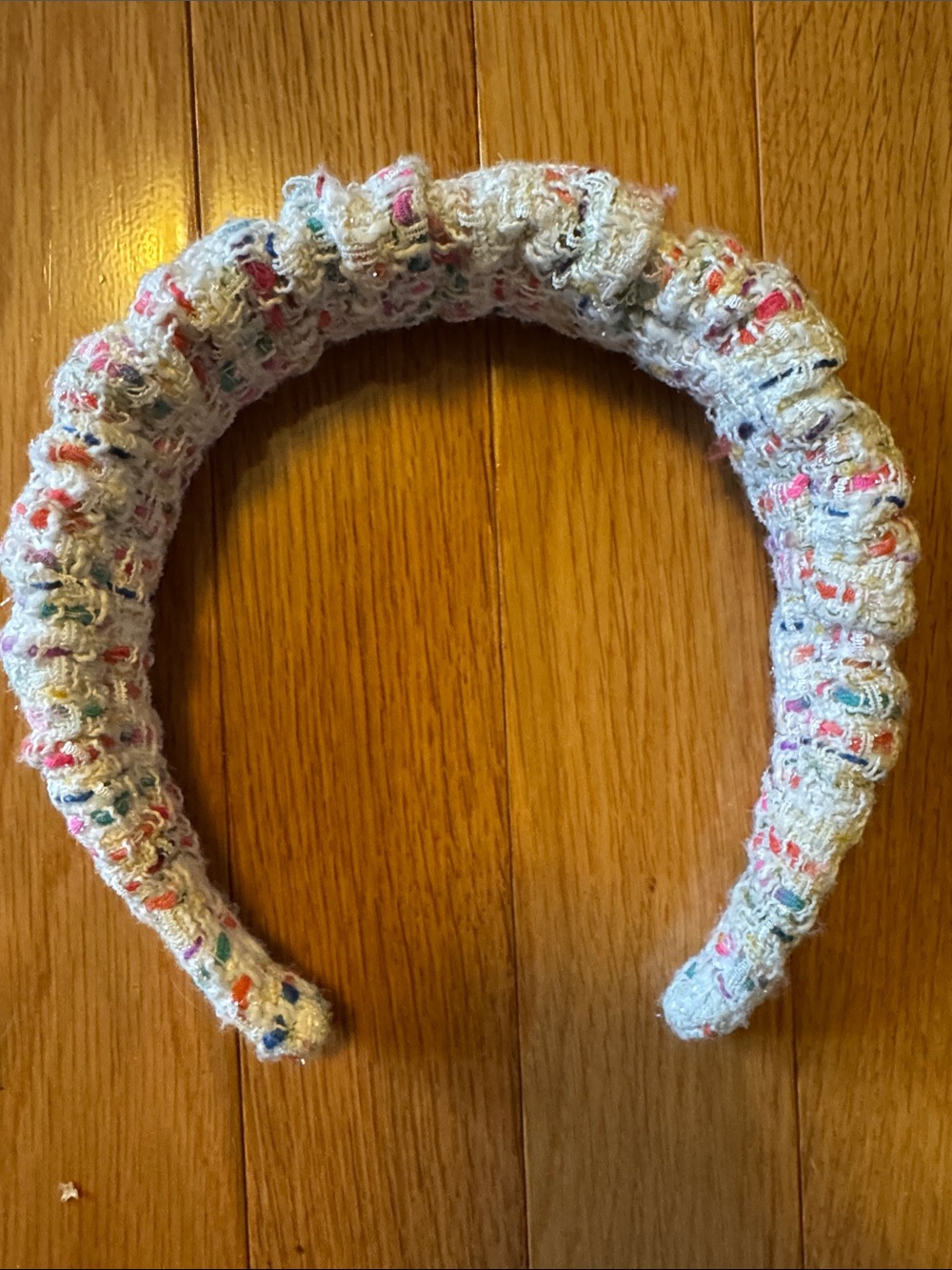 Lele Sadoighi Knit Puff Headband with Multicolor Speckles